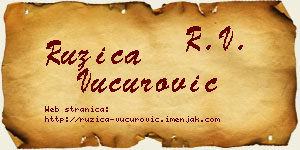 Ružica Vučurović vizit kartica